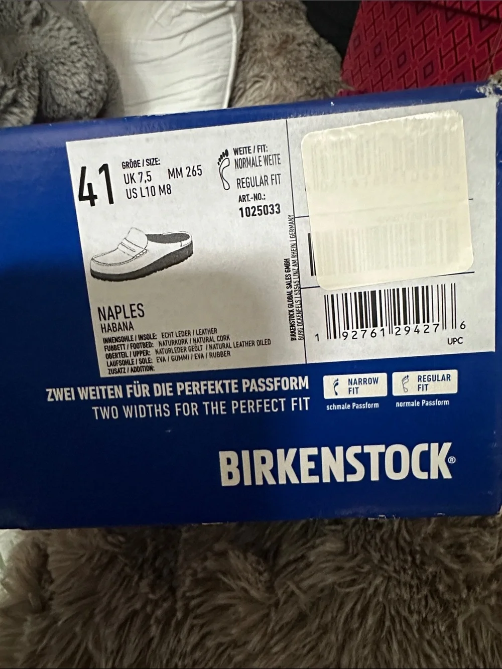 Birkenstock: “Naples” Wrapped Natural Leather Oiled Clog in Habana